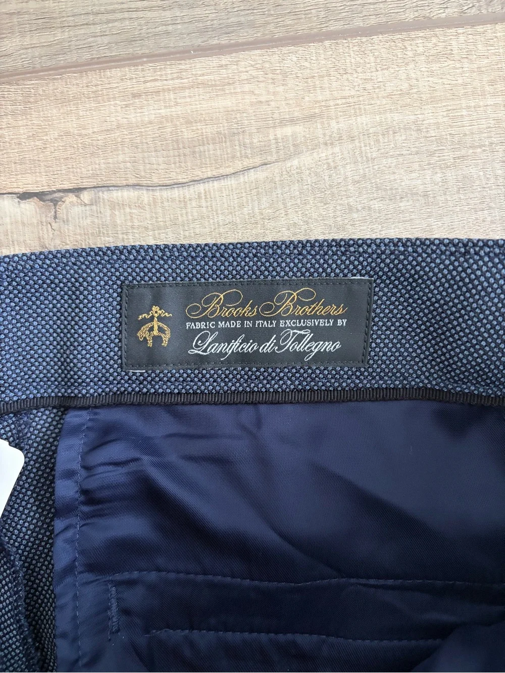 Brooks Brothers Blue Birdseye Stretch Wool Italian Pant Suit Trousers NWT 4